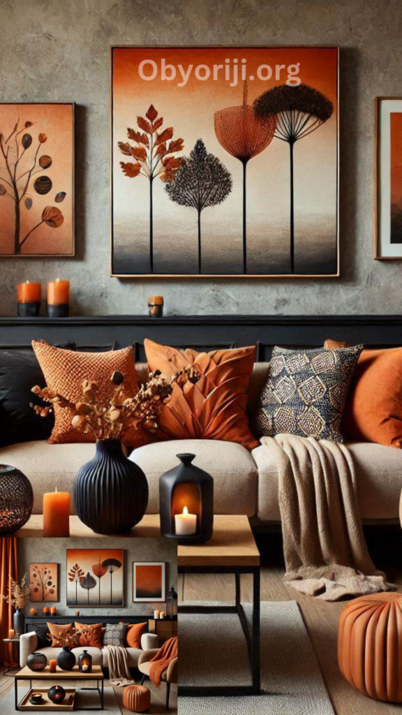 7 Orange and Black Living Room Décor Ideas 