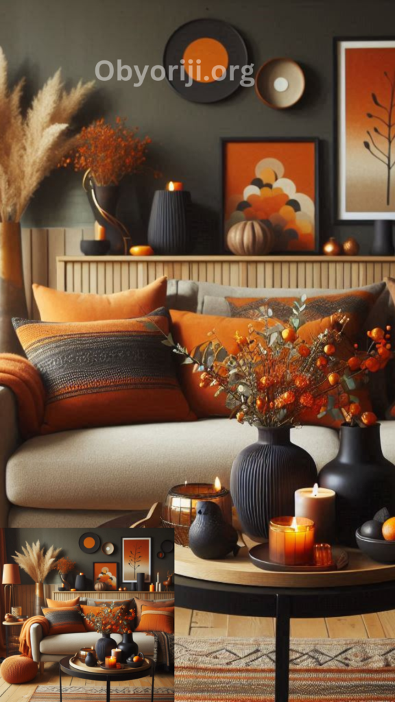 7 Orange and Black Bedroom Dècor Idea