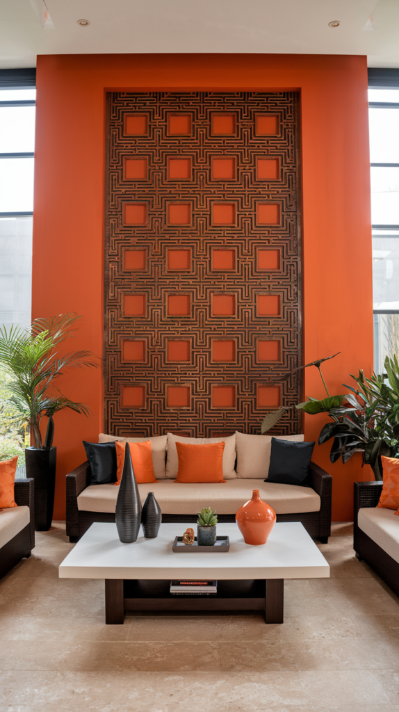 7 Orange and Black Living Room Décor Ideas