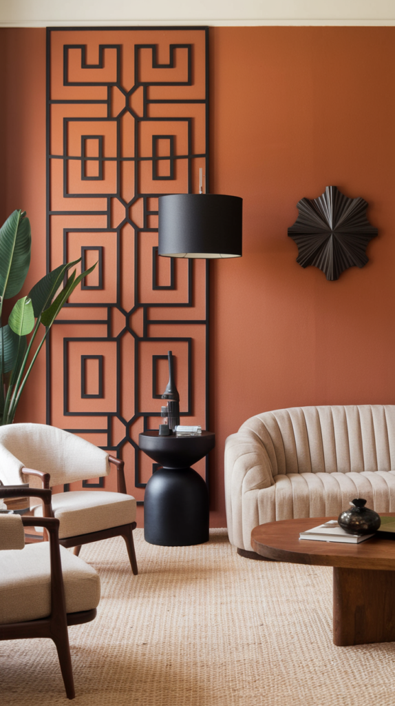 7 Orange and Black Living Room Décor Ideas