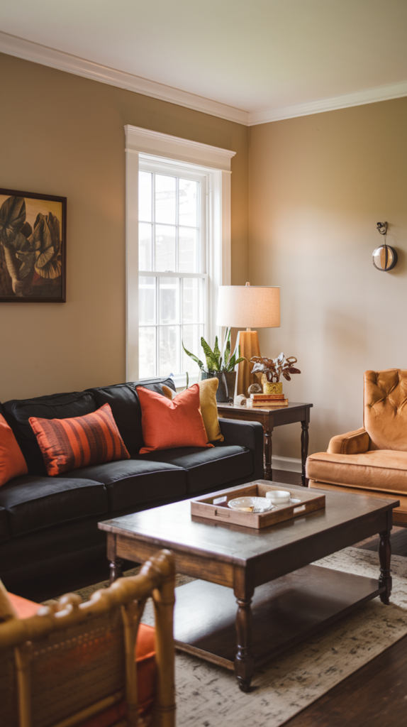 7 Orange and Black Living Room Décor Ideas