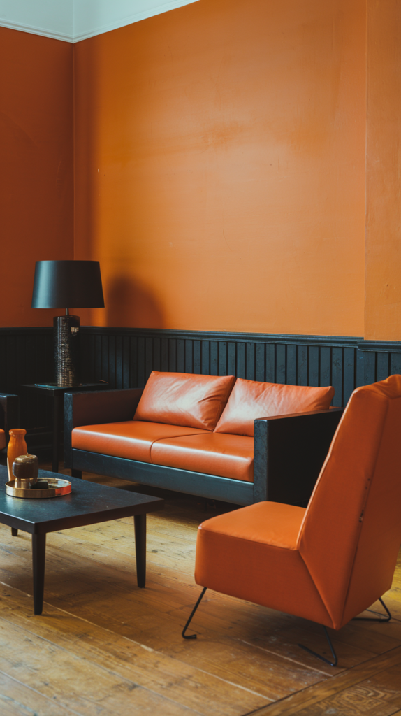 7 Orange and Black Living Room Décor Ideas