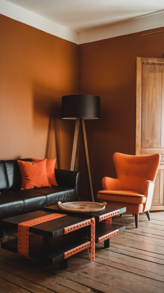 7 Orange and Black Living Room Décor Ideas