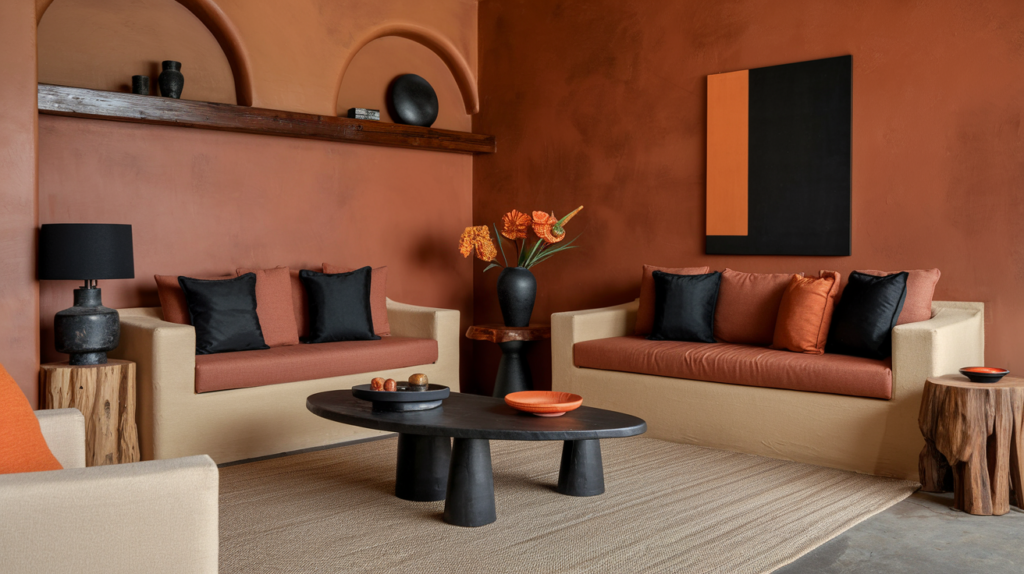 7 Orange and Black Living Room Décor Ideas