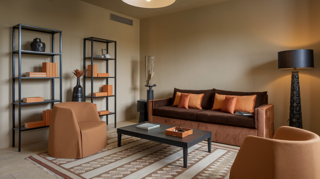 7 Orange and Black Living Room Décor Ideas