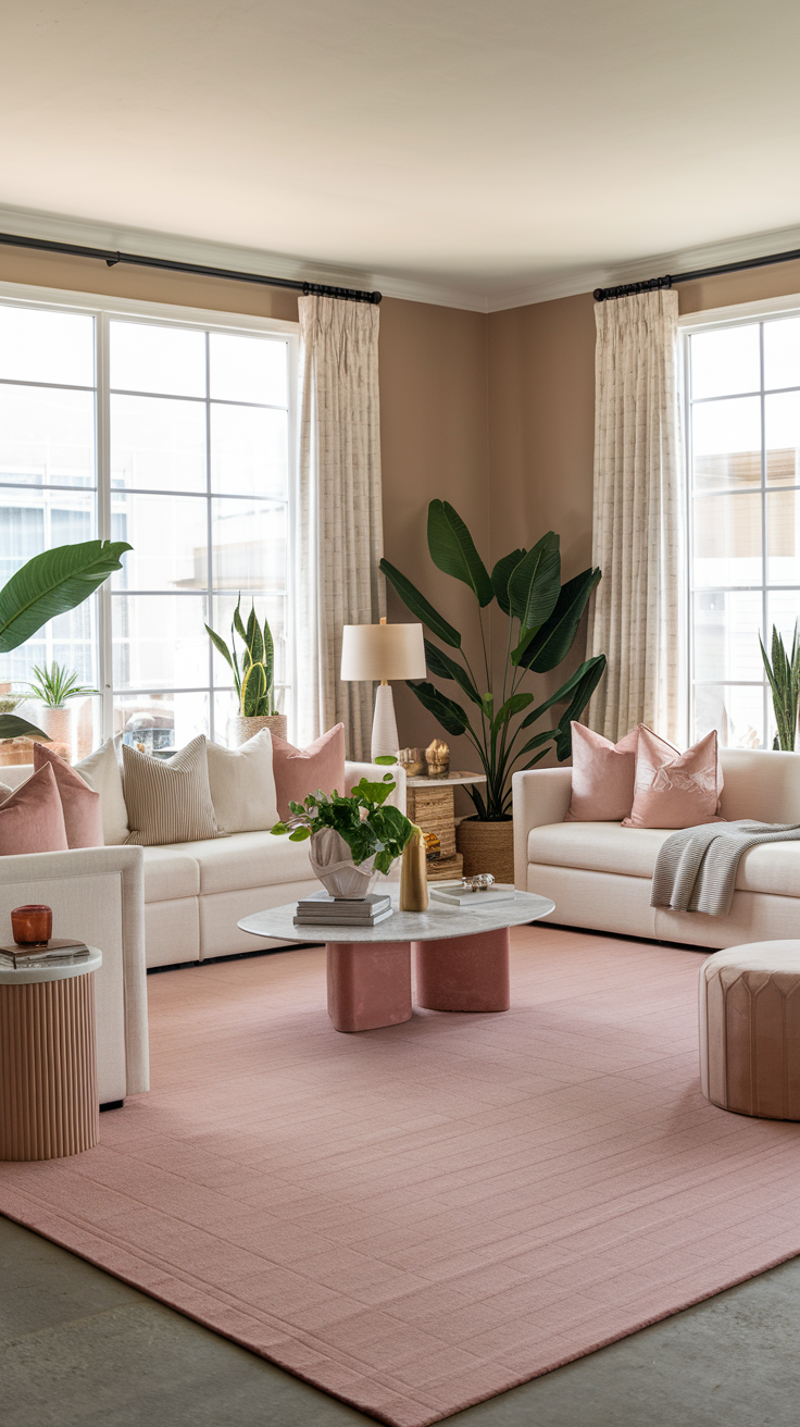 7 Blush Pink Living Room Ideas - Obyorijiblog