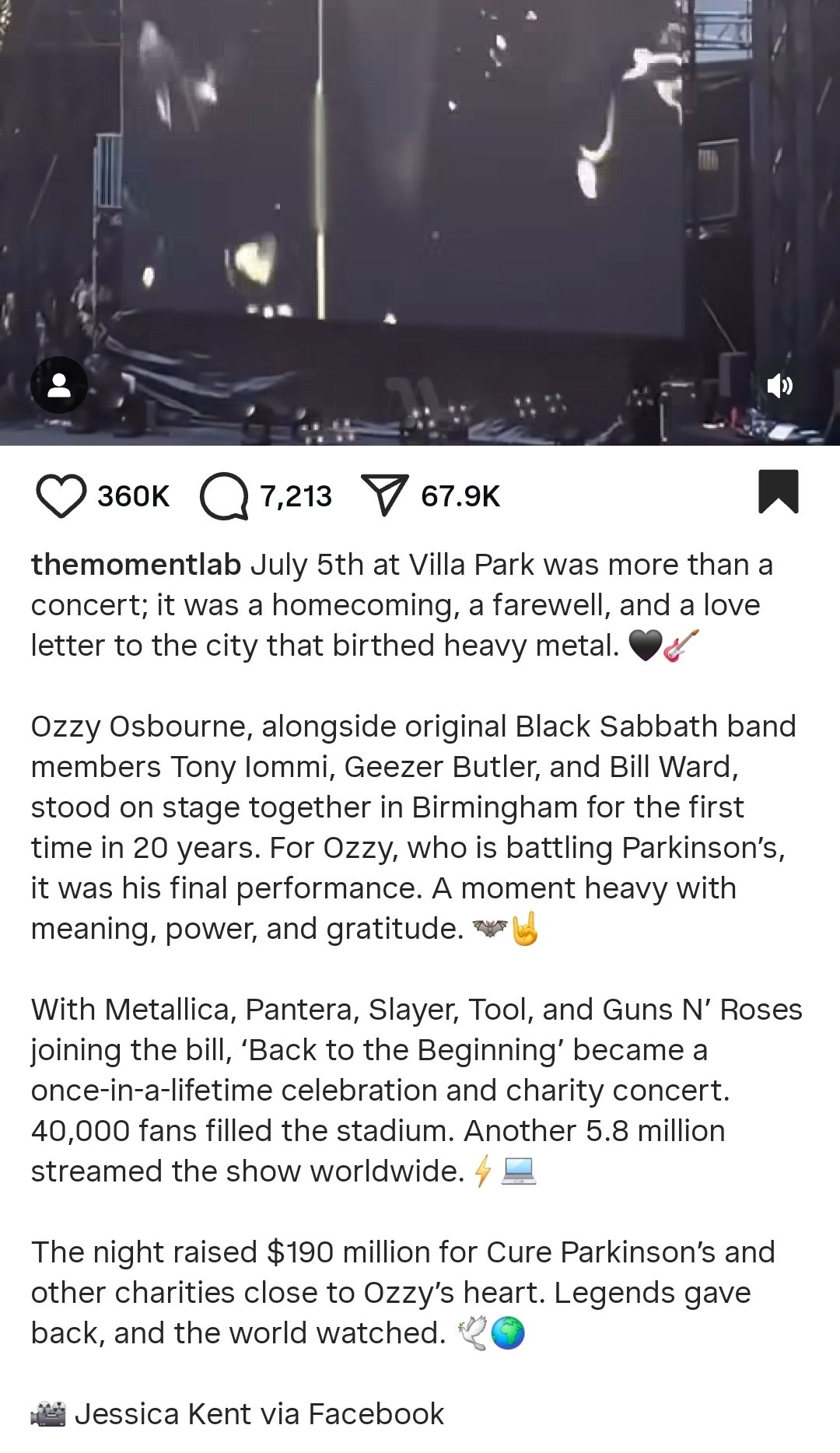 At 76, Ozzy Osbourne dies right after his final performance