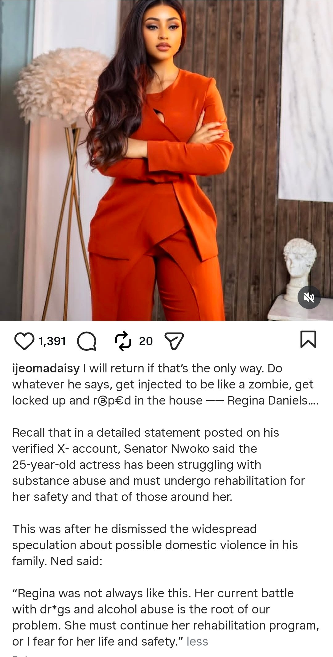 Regina Daniel's Mum Personally handed her To Me - Ned Nwoko