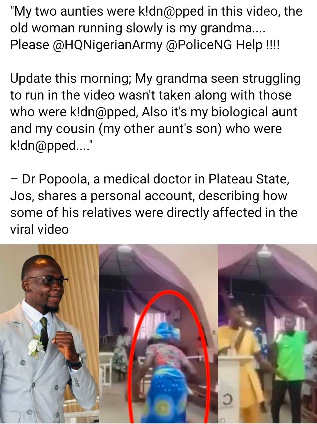 Islamic Terrorists Attack,Kill, Loot, and Abduct Christians In A CAC Church